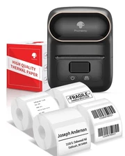 Phomemo-M110 Thermal Label Maker with Three Box 30×20mm Label, Bluetooth La