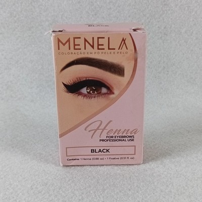 Menela Brazilian Henna for Eyebrows Black Waterproof Ink Kit NIOB