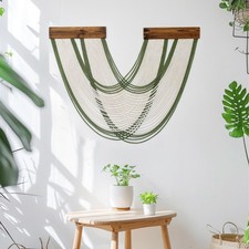 Boho Macrame Wall Hanging Large, Green and Beige Macrame Tapestry Wall Decor ...