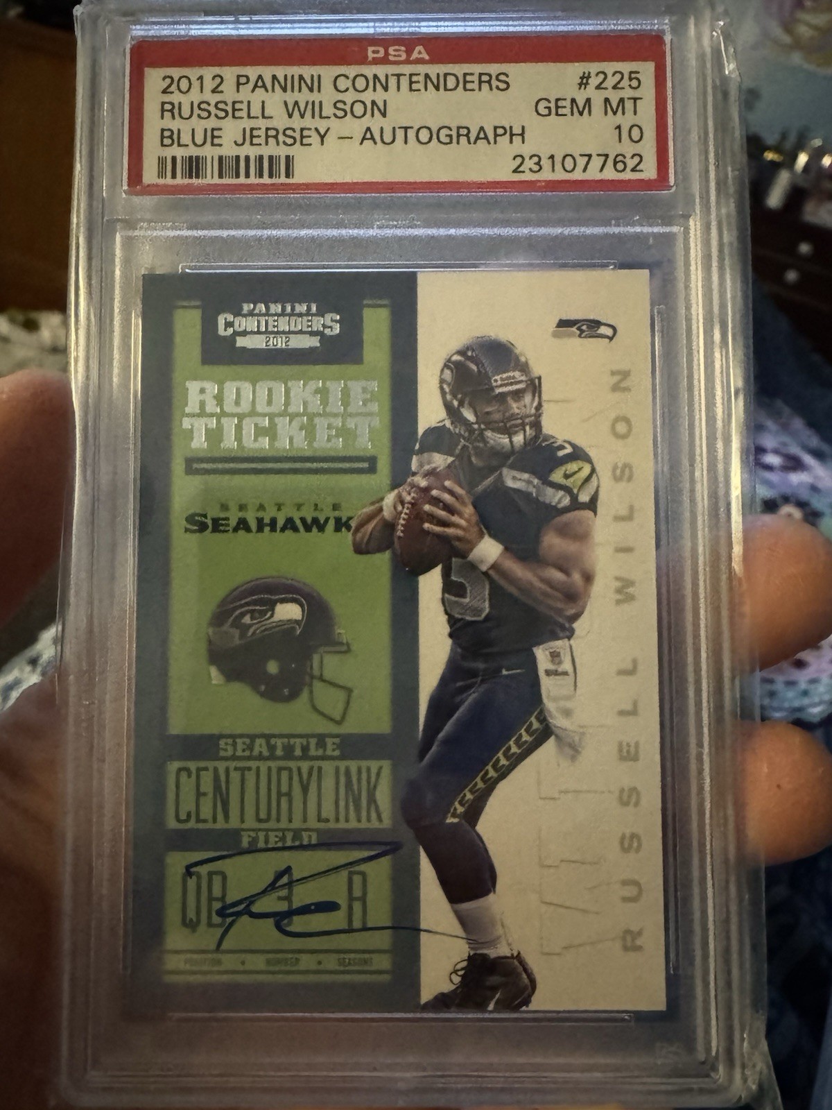 Russell Wilson Panini Contenders #225 Autograph