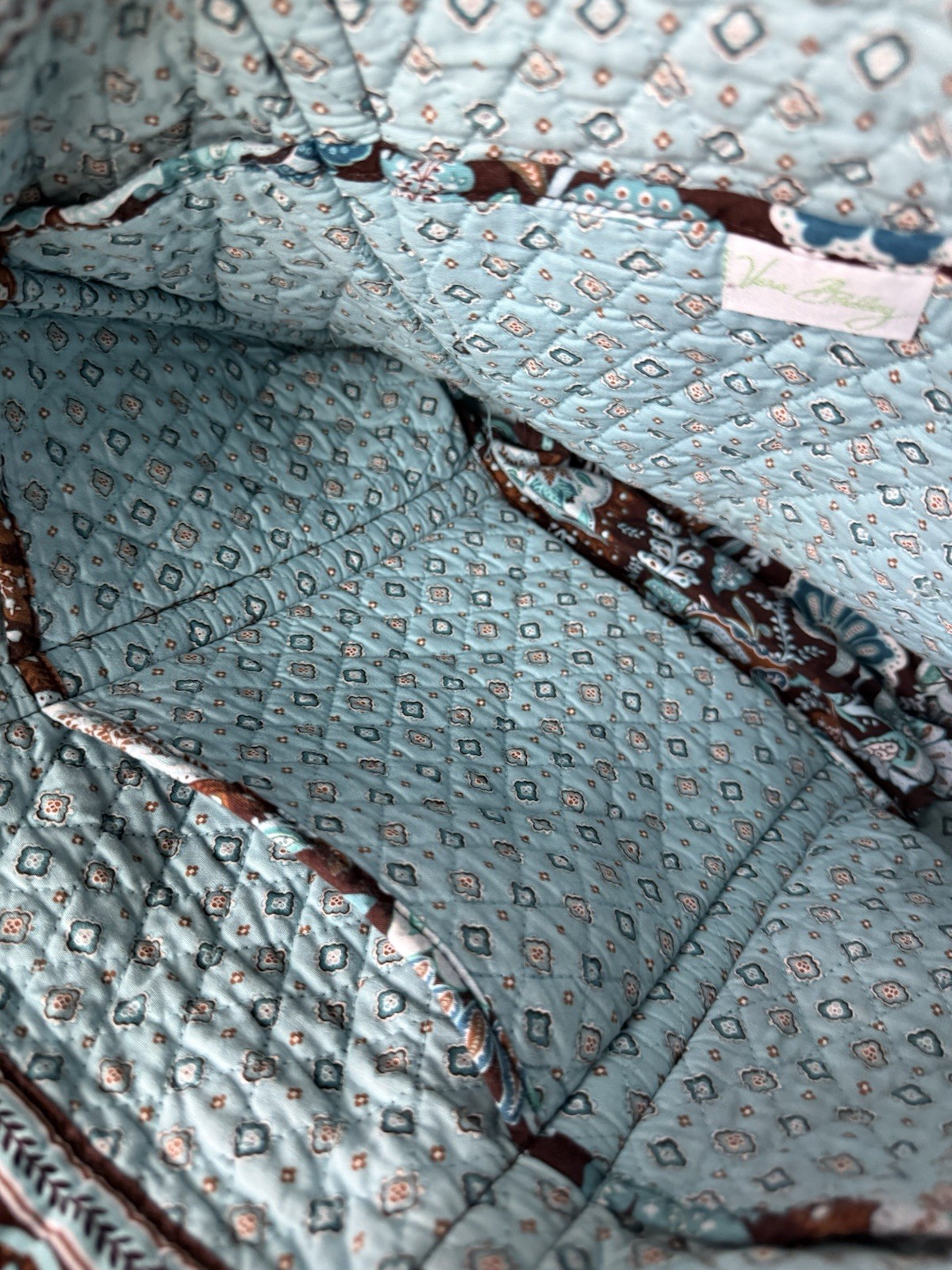 Vera Bradley Java Blue Drawstring Bag Tote Quilte… - image 5