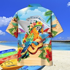 Parrot Cruise Aloha Hawaiian Shirt Aloha Party Shirt Cruise Hawaiian Shirt