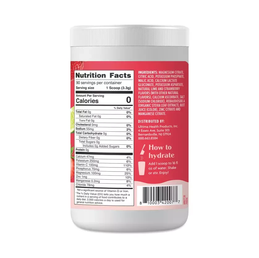 Ultima Replenisher Electrolyte Powder, Strawberry Margarita 90 servings 2-pack - Image 2 of 4