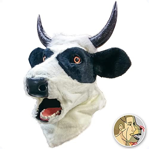 Emons Animal Real Moving Mouth Mask Cow Head Mask Cosplay Costume | eBay