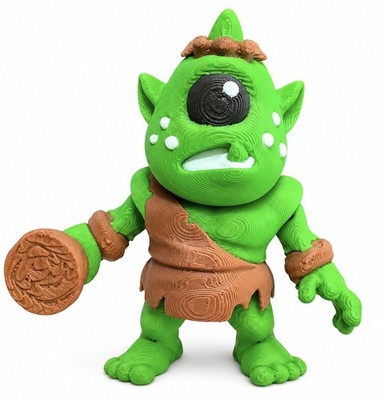 Grüner Zyklop Troll Kobold Höhlenmensch 3D-gedruckter Kühlschrankmagnet Alt Horror Shrek 