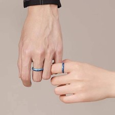 Adjustable Copper Couple Rings Starry Sky Matching Rings Lovers Celestial