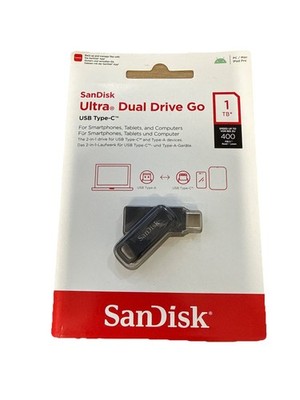 SANDISK Ultra  Dual Drive Go USB-Stick, 1 TB, 400 MB/s, Grau