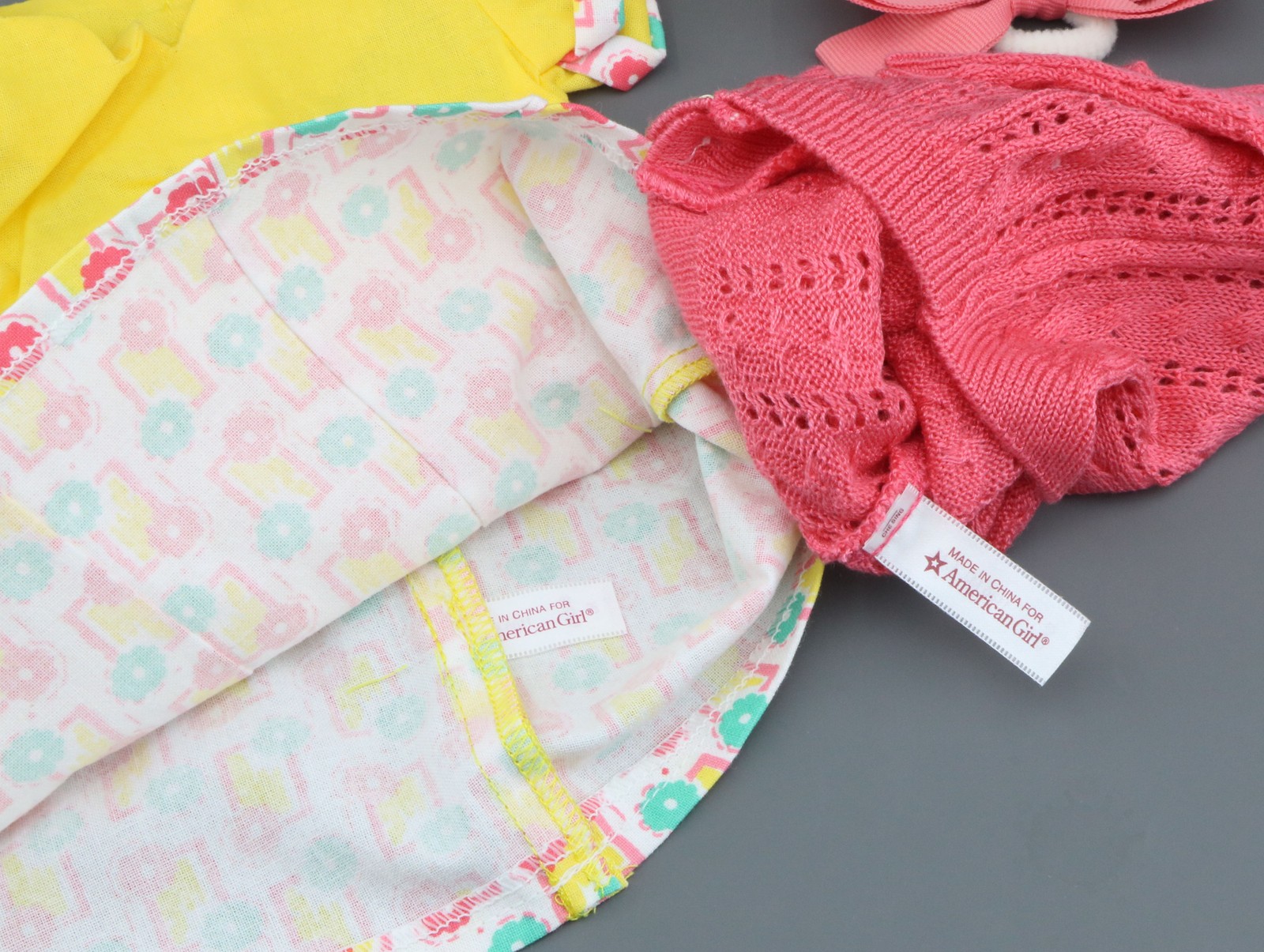 American Girl Dress Sweater Hair bow set for 18'' doll Kit Photographer Outfit