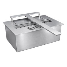 DIY BIO-fireplace burner insert 1l adjustable lid with ceramic wool TUV