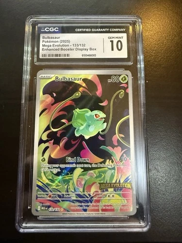Pokemon Bulbasaur #133/132 Mega Evolution STAMPED Promo CGC 10 Gem Mint A7
