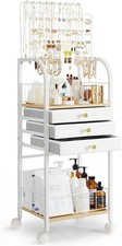Large Jewelry Organizer Stand with 3 Box Drawer - Necklace Organizer Earring
