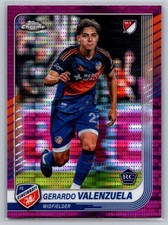 2025 Topps Chrome MLS #109 Gerardo Valenzuela Magenta Pulsar Refractor RC