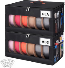 3D Printer Filament Storage Box, 2 Pack Waterproof Dry Box, Holds 12 Spools