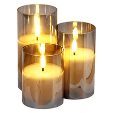 Flameless LED Candles 3 Pack Battery Operated Candles with Remote Control
