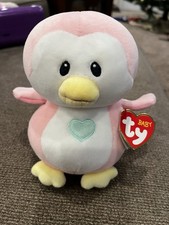 BABY TY PENNY THE PENGUIN - PINK- 6" SIZE -NEW MWMT- MADE ESPECIALLY FOR BABY!