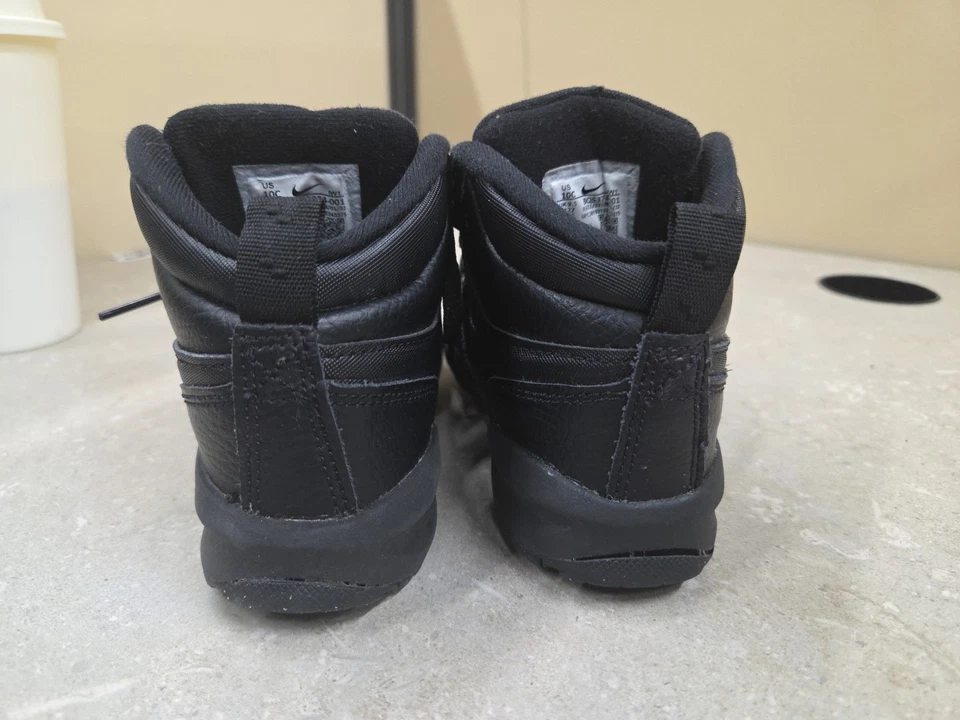 Nike Manoa Leather Boots Black BQ5374 001 Toddler Kids Size 10C - Image 4 of 4