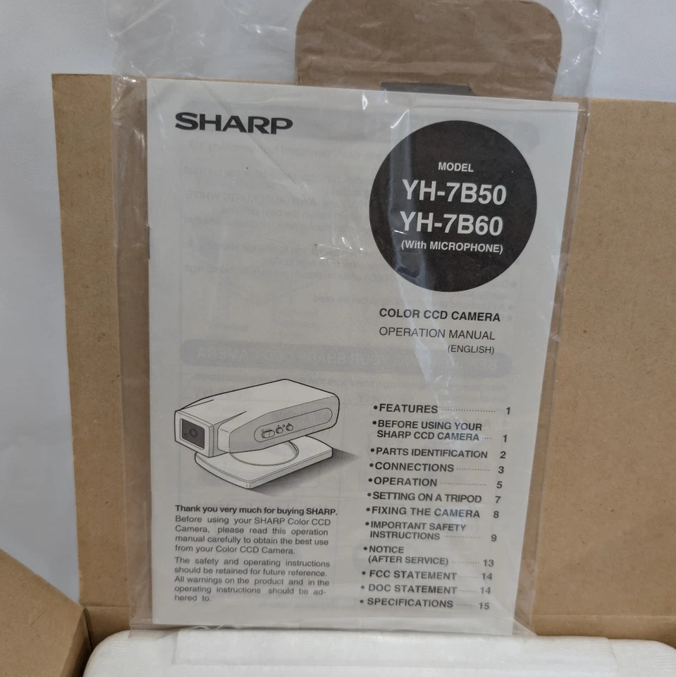 New - Sharp Color CCD Camera YH-7B50 - Tested and Works - Image 3 of 4