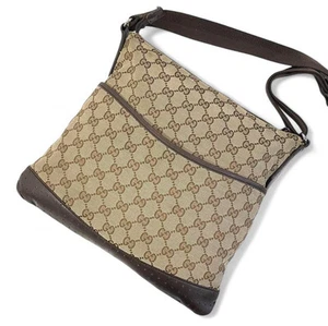Sac bandoulière toile GUCCI GG cuir perforé #PC5WQU