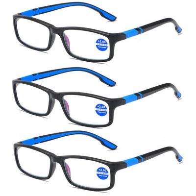 3-Paare Herren Frauen Lesebrille TR90 Sport Leser +1.0 1.5 2.0 2.5 3.0 3.5 4.0