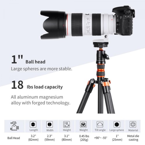 K&F Concept Testa Sferica Per Treppiede 360° Rotante Con Rilascio Rapido - Bild 7 von 9