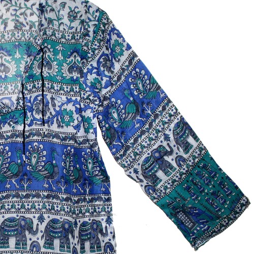 Indian Cotton Ethnic Summer Blouse Top Tunic For Women Boho Shirt Retro Hippie - Picture 99 of 114
