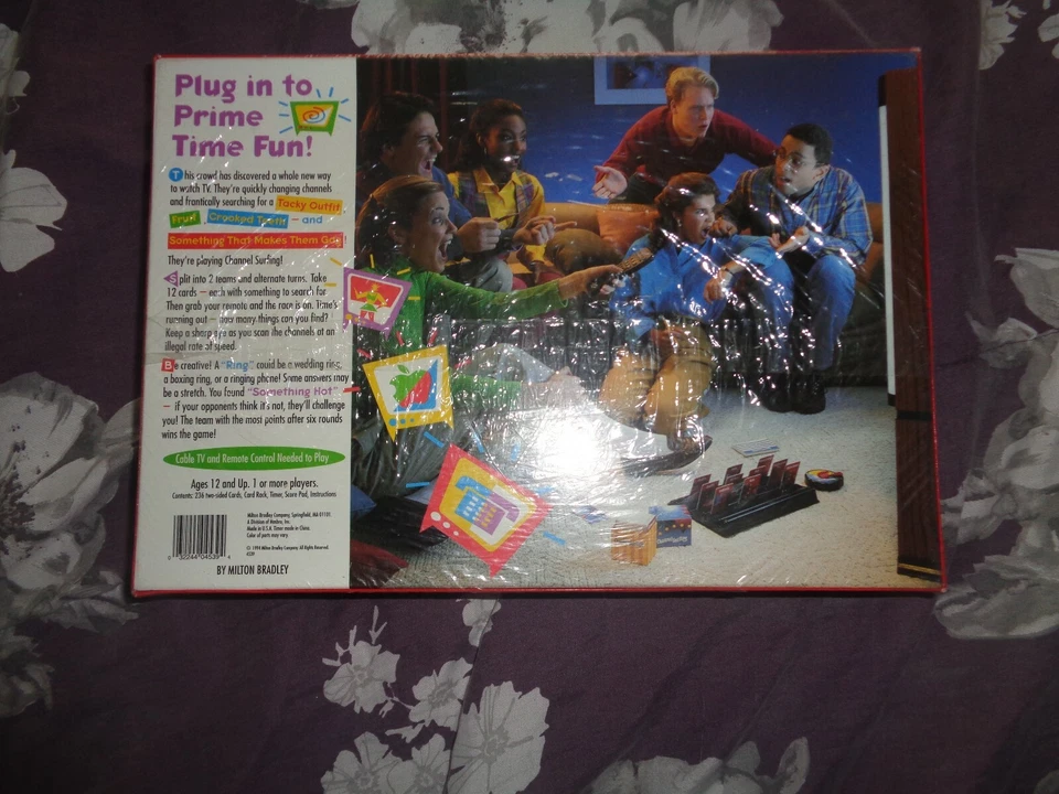 VINTAGE 1994 CHANNEL SURFING By MILTON BRADLEY TV BOARD GAME NEW SEALED  - Image 2 of 2