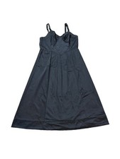 Vintage Women’s Black Dress Slip Aristocraft by Superior Silky Shiny Nylon Sz 34