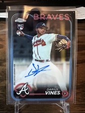2024 Topps Chrome Darius Vines RC Auto #RA-DV Braves Rookie