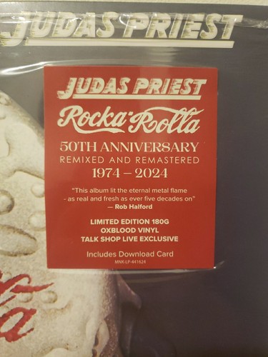 JUDAS PRIEST - Rocka Rolla 50th Anniversary – Signed LP Oxblood 180g - Picture 3 of 9