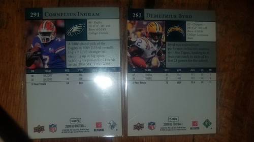 Football card Rookie Demetrius Byrd Michael Hamlin Cornelius Ingram Nate Dav - Picture 3 of 6