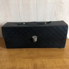 Vintage Cassette Tapes Case Carrier Bag Black *Tapes not included