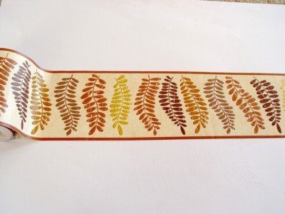 6x selbstklebende Bordüren je 5m x 12,5cm Allover Leaf natural beige 62636 (6)
