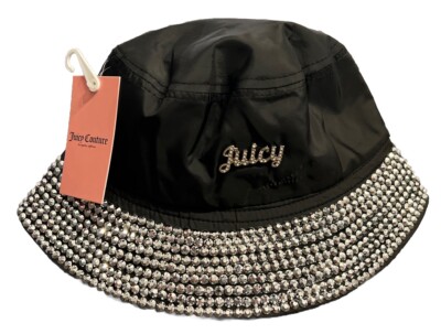 Juicy Couture Black Hat Nylon Silver Bling Bucket Designer  display picture 1