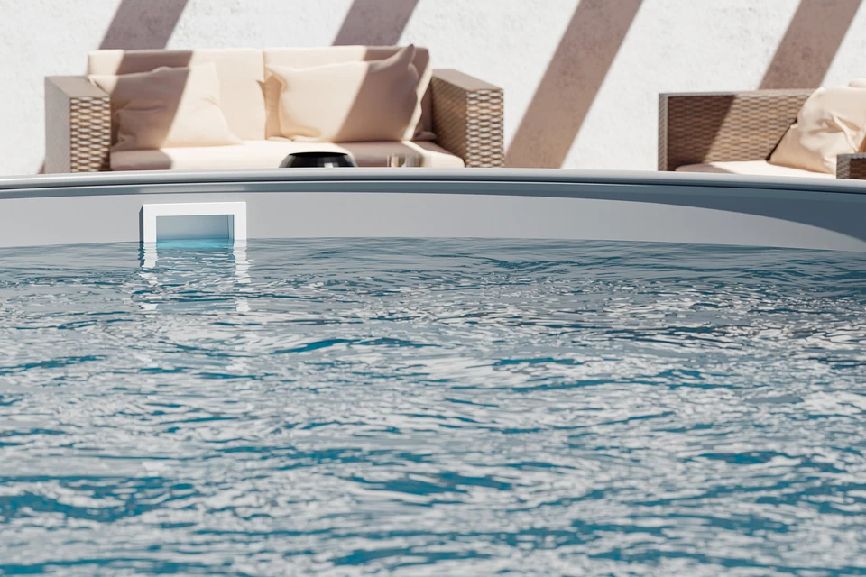 Schwimmbecken Rundbecken Stahlwandpool Rund Pool 420 x 120 cm Folie 0,8 mm grau - Bild 2 von 4