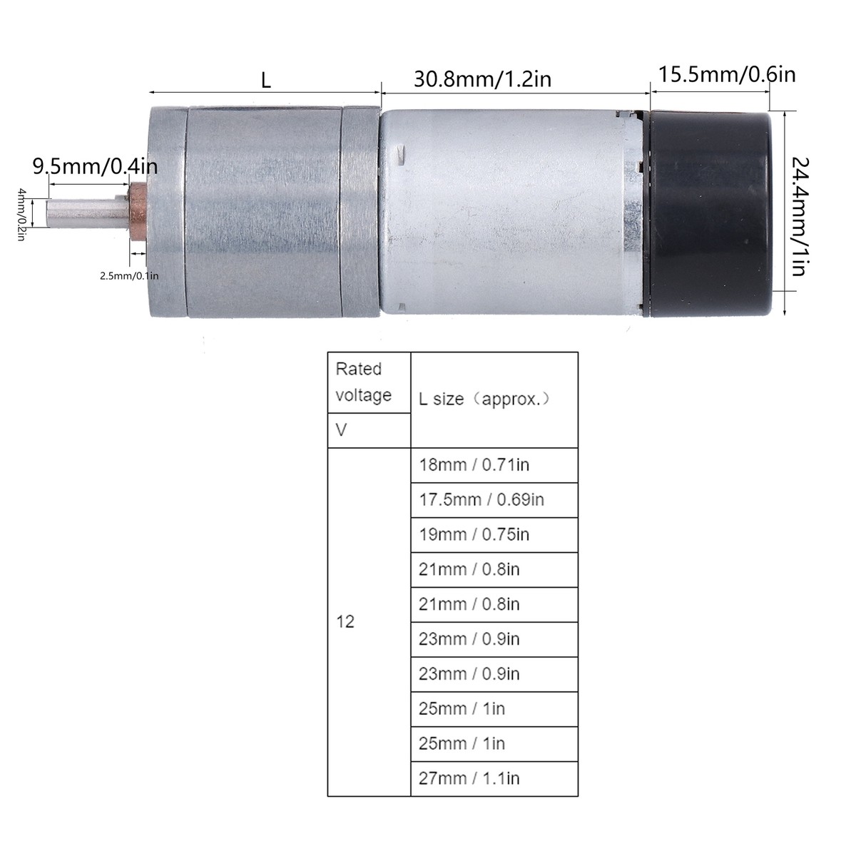 DC12V 280RPM Geared Motor With Encoder Speed Measuring