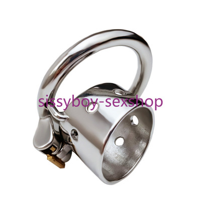 Classics Stainless Steel Male Chastity Device Open Cage Men Metal Locking Belt