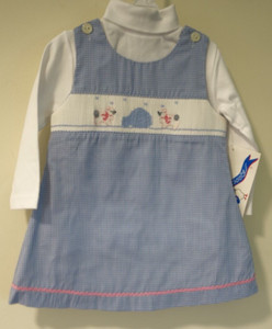 NWT Silly Goose Smocked Polar Bears Dress / Jumper & Top Girl's Size 18 Month