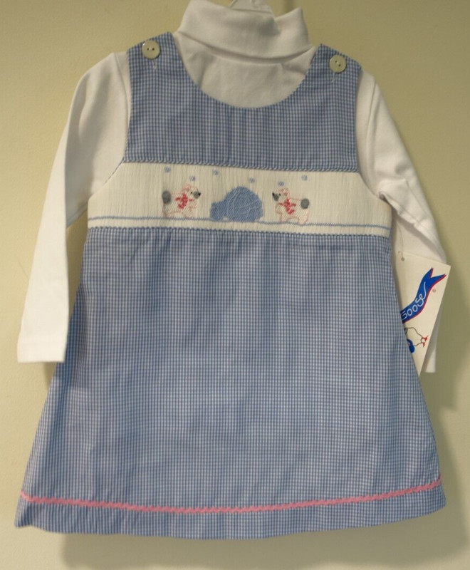 NWT Silly Goose Smocked Polar Bears Dress / Jumper & Top Girl's Size 18 Month