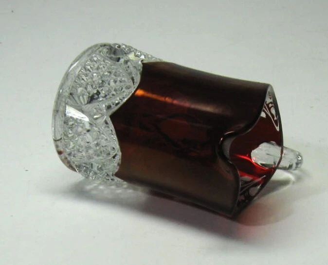 EAPG ***  ENGRAVED BUTTON ARCHES  RUBY STAINED CREAMER BY DUNCAN..1890'S ERA - Image 4 of 4