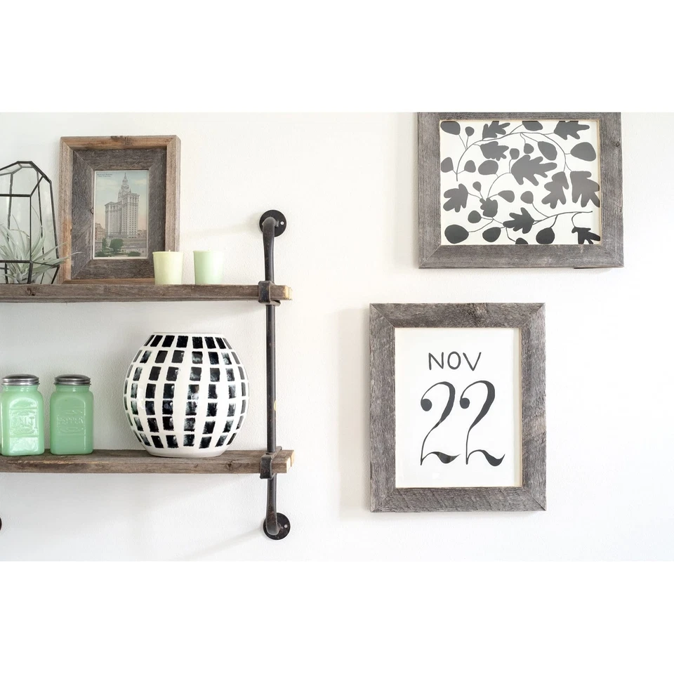 Marco de madera gris desgastado rústico de granja 20 X 30 Foto 3 de 4