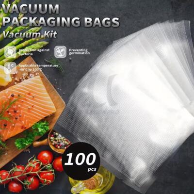 100pcs 8''x12'' Vacuum Sealer Bag Food Saver Storage Package