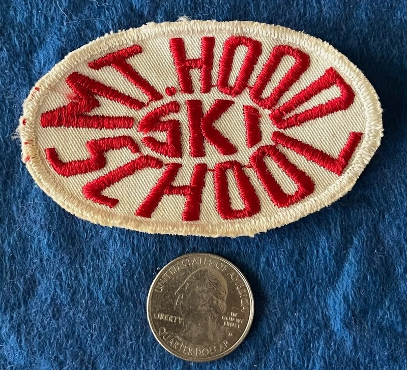 Vintage 1960 Mt. Hood SNOW SKI School embroidered Patch NEW old stock 3.25 x 2"