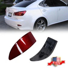 OE-Spec Red Lens Rear Bumper Reflectors Covers For 06-13 Lexus IS IS250 IS350