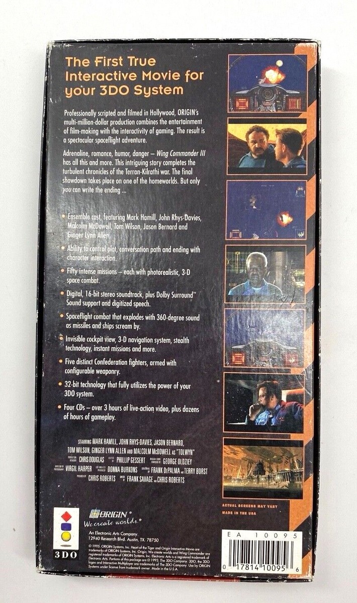 WING COMMANDER III Heart Of Tiger Panasonic 3DO Long Box | eBay