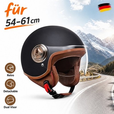 Motorradhelm Rollerhelm Motorrad Halbschalenhelm Retro Halb HelmetCruiser Neu
