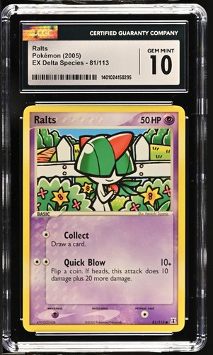 Ralts graded CGC 10 for sale on eBay