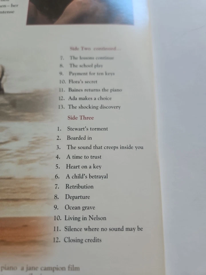 The Piano Widescreen Edition Laserdisc LD  Holly Hunter  2 discs VG Cond RY1 Foto 4 de 4