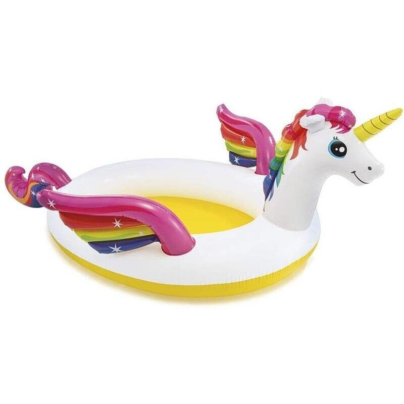 Intex 57441 Piscina Unicorno con Spruzzino 272x193cm - Offerta Estate