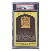 Lou Boudreau Signed 4x6 Cleveland HOF Plaque Card PSA/DNA 85027793 - Image 3 of 4