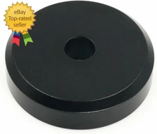 45 Record Adapter Aluminum 45 RPM Adapter for Record Player (Black)